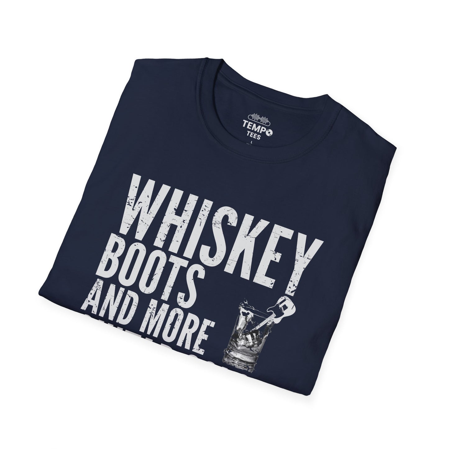 Whiskey Boots Guitar Tee 🥃🎸 Funny Country Music Shirt