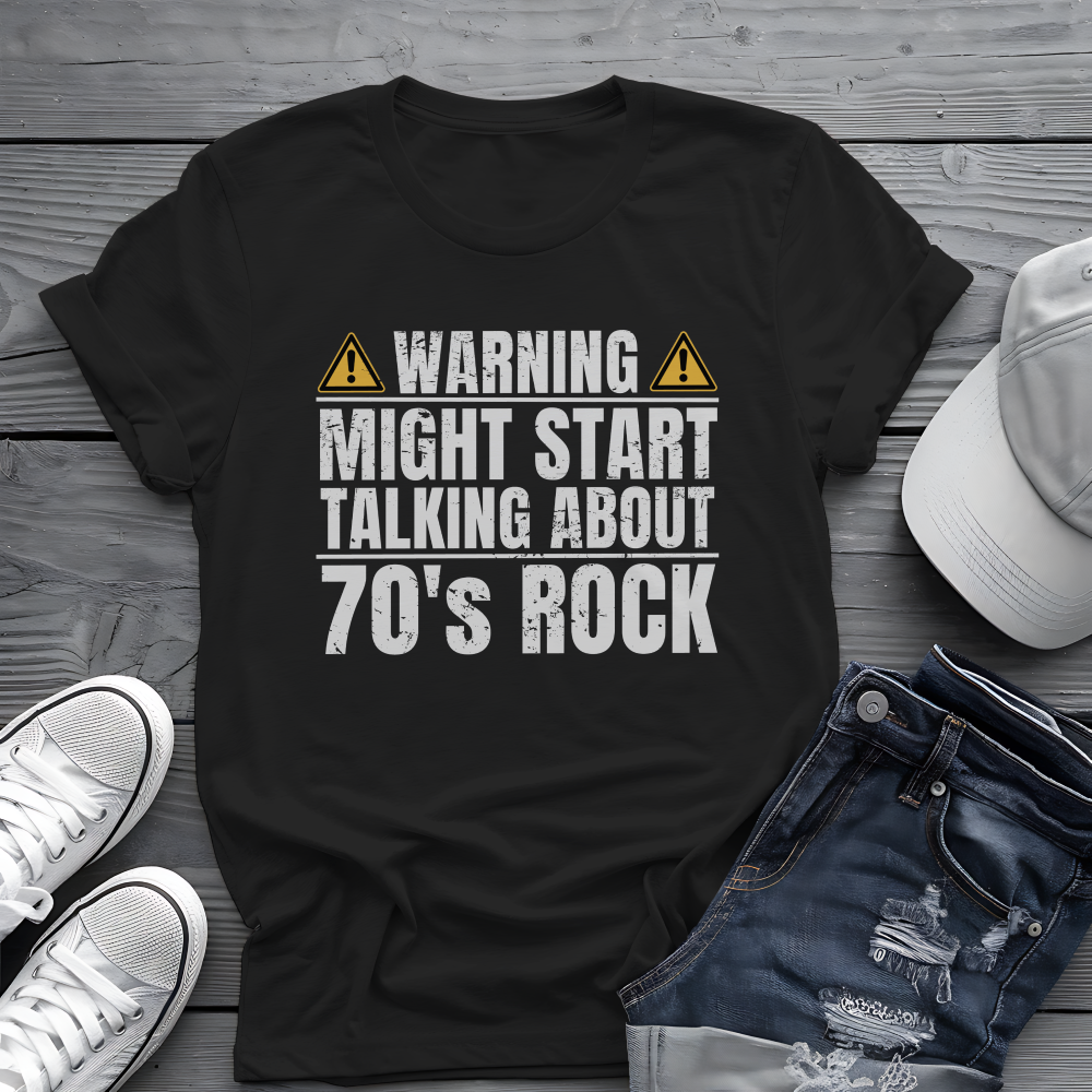 70s Rock Warning Tee ⚠️ Funny Music Lover Shirt