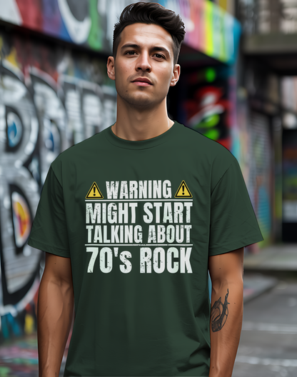 70s Rock Warning Tee ⚠️ Funny Music Lover Shirt