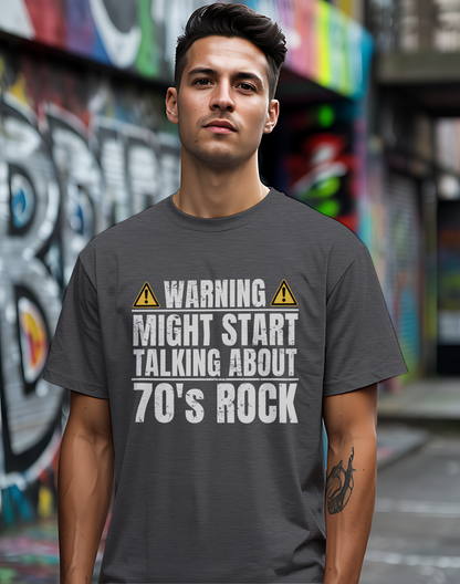 70s Rock Warning Tee ⚠️ Funny Music Lover Shirt