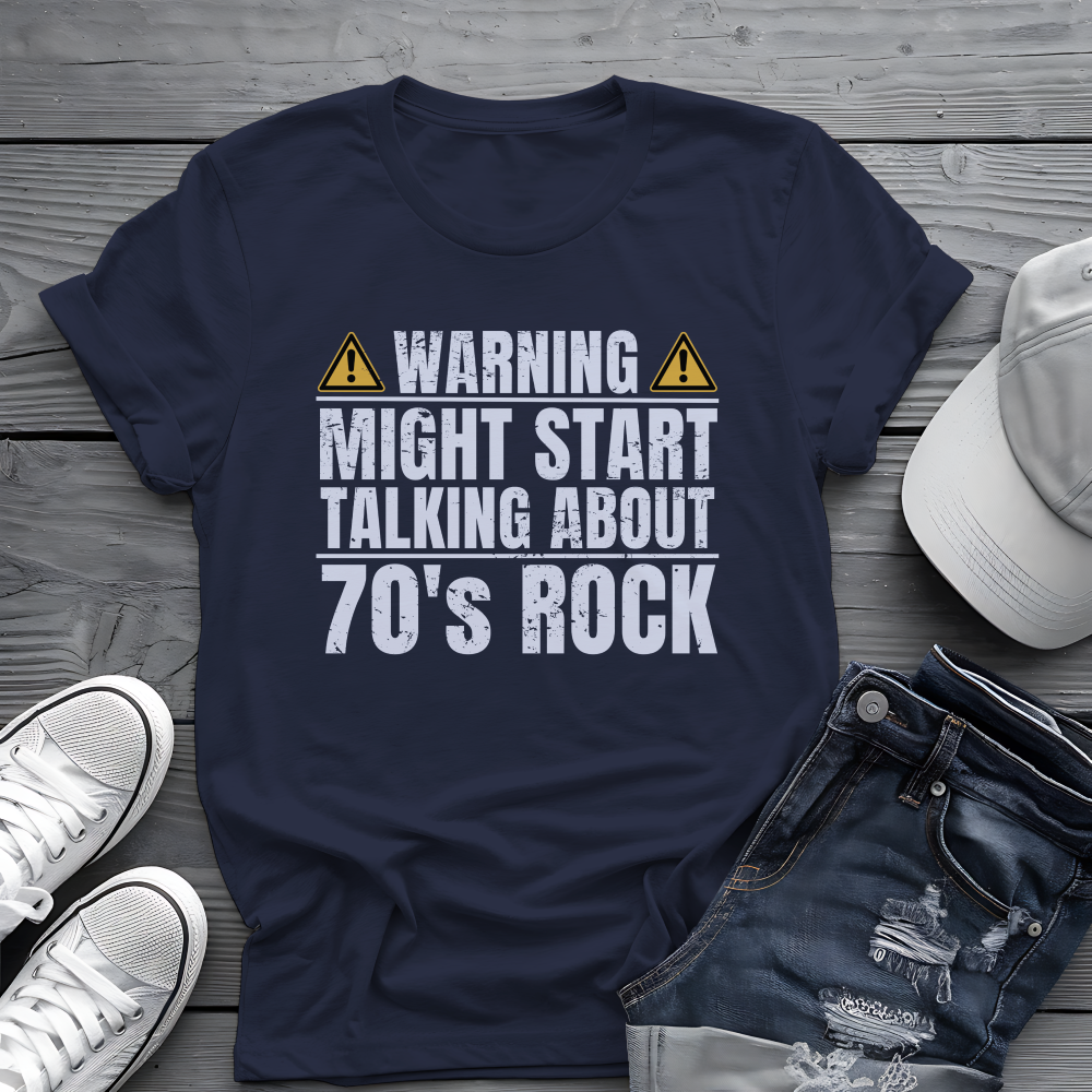 70s Rock Warning Tee ⚠️ Funny Music Lover Shirt