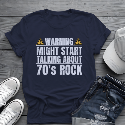 70s Rock Warning Tee ⚠️ Funny Music Lover Shirt