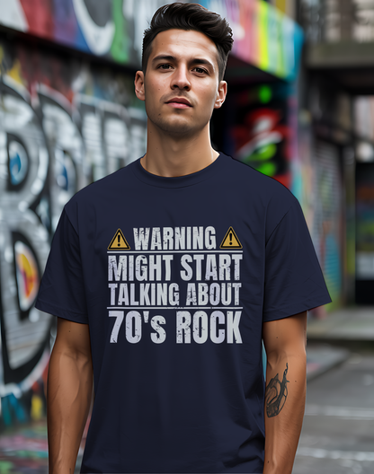 70s Rock Warning Tee ⚠️ Funny Music Lover Shirt
