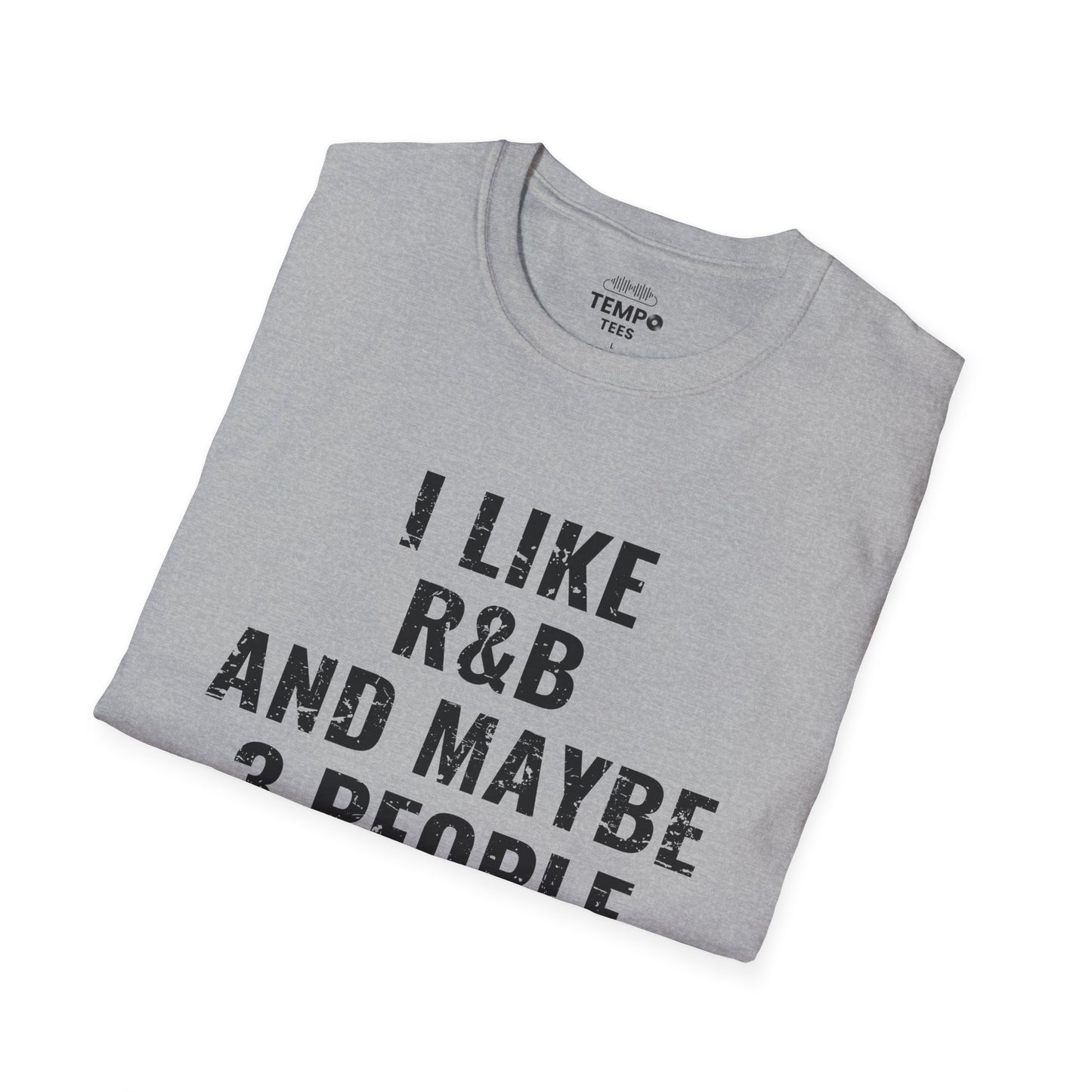 I Like R&B and Maybe 3 People Tee 🎤 Bold Introverted R&B Shirt - Distressed Design