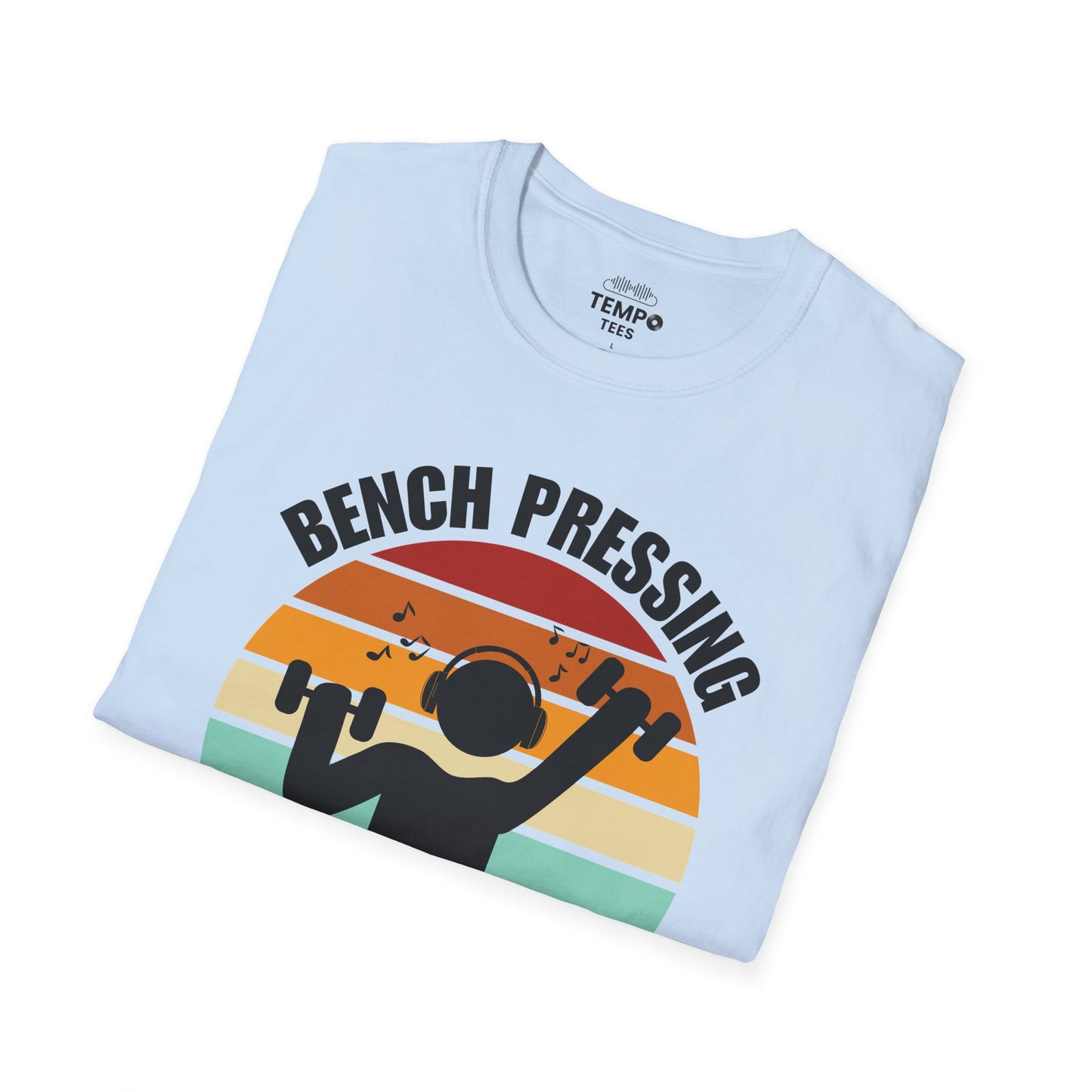 Bench Press Beat Tee 🏋️‍♂️ Music Workout Shirt