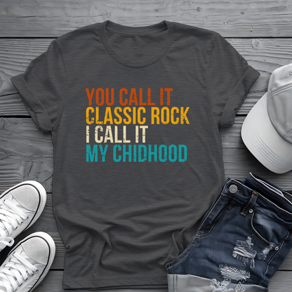 Classic Rock Childhood Tee 🎶 Funny Retro Music Shirt