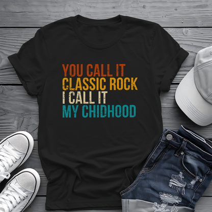 Classic Rock Childhood Tee 🎶 Funny Retro Music Shirt