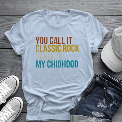 Classic Rock Childhood Tee 🎶 Funny Retro Music Shirt