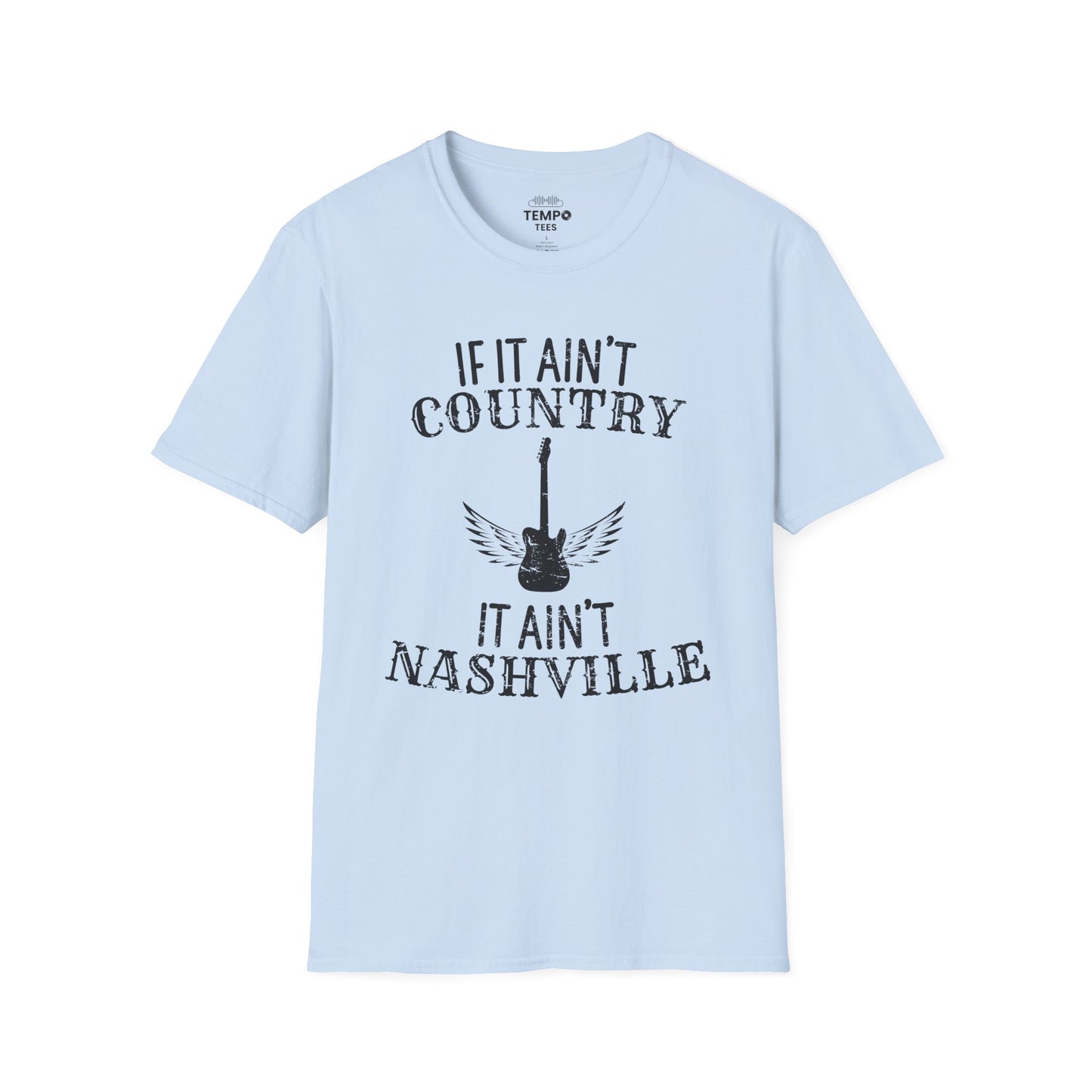 Country Nashville Tee 🎸 Wings Funny Music City Shirt