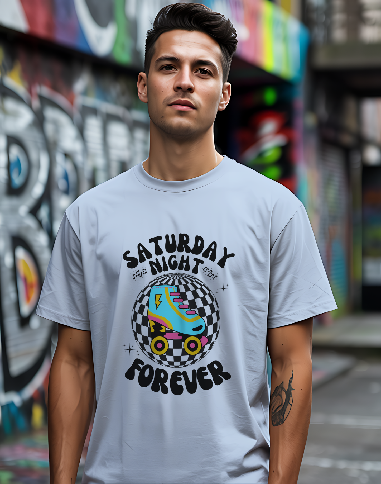 Saturday Night Tee 🕺 Retro Roller Skate Shirt