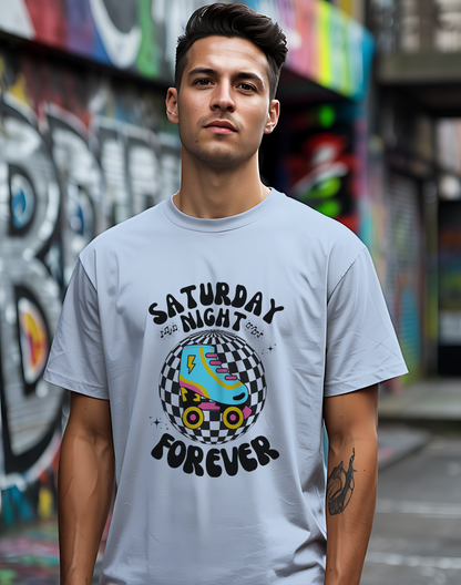 Saturday Night Tee 🕺 Retro Roller Skate Shirt