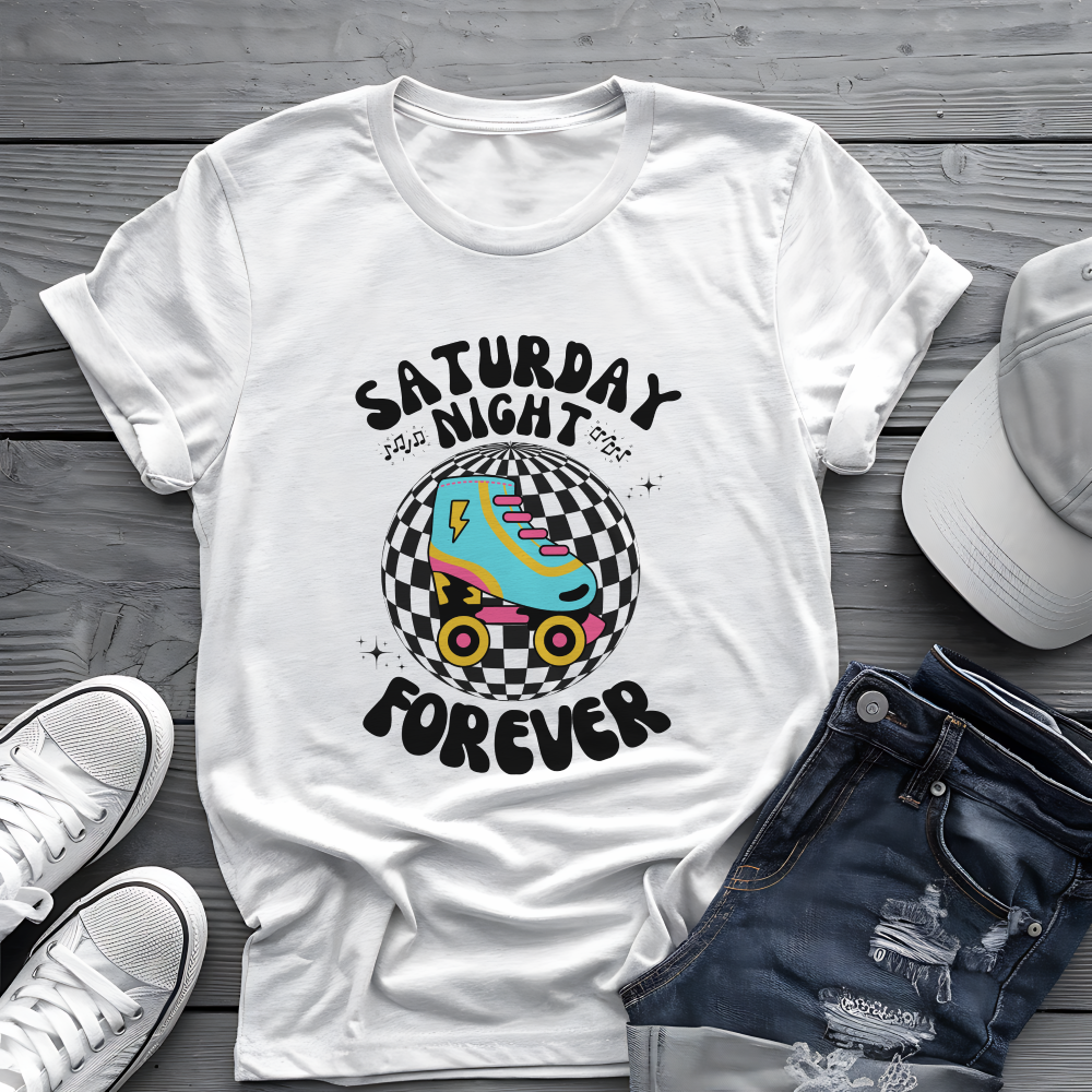 Saturday Night Tee 🕺 Retro Roller Skate Shirt