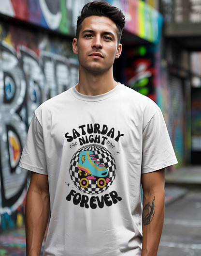 Saturday Night Tee 🕺 Retro Roller Skate Shirt
