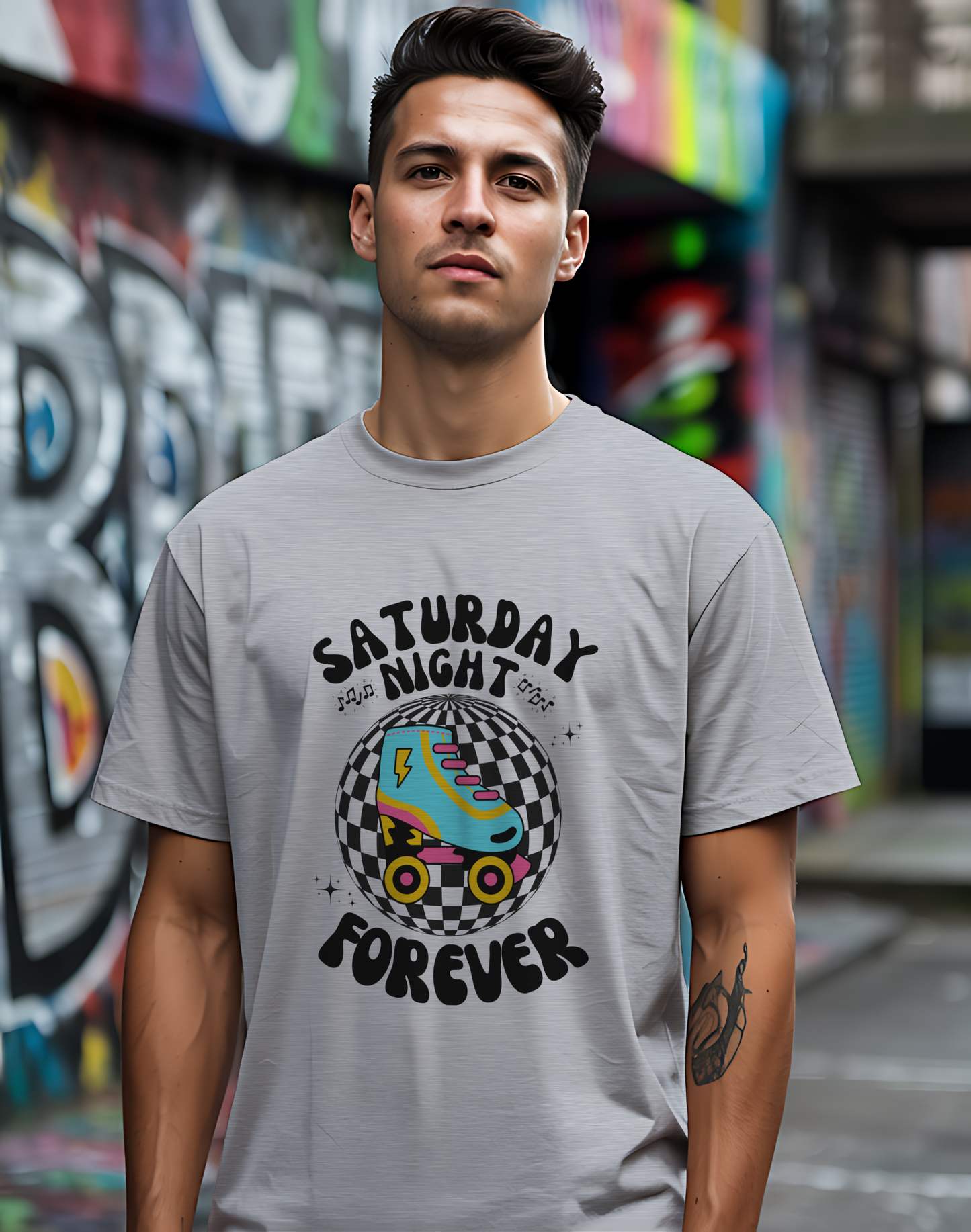 Saturday Night Tee 🕺 Retro Roller Skate Shirt