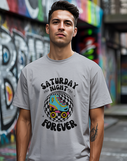 Saturday Night Tee 🕺 Retro Roller Skate Shirt