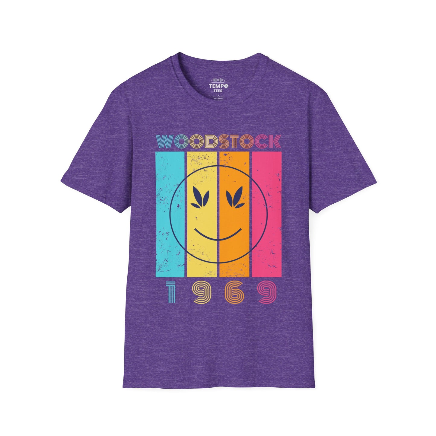 Woodstock 1969 Smiley Tee ☮️ Retro Music Festival Shirt