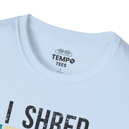 I Shred Therefore I Am T-Shirt 🎸 Retro Guitar Philosophy Shirt