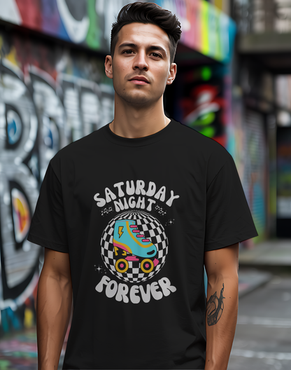 Saturday Night Tee 🕺 Retro Roller Skate Shirt