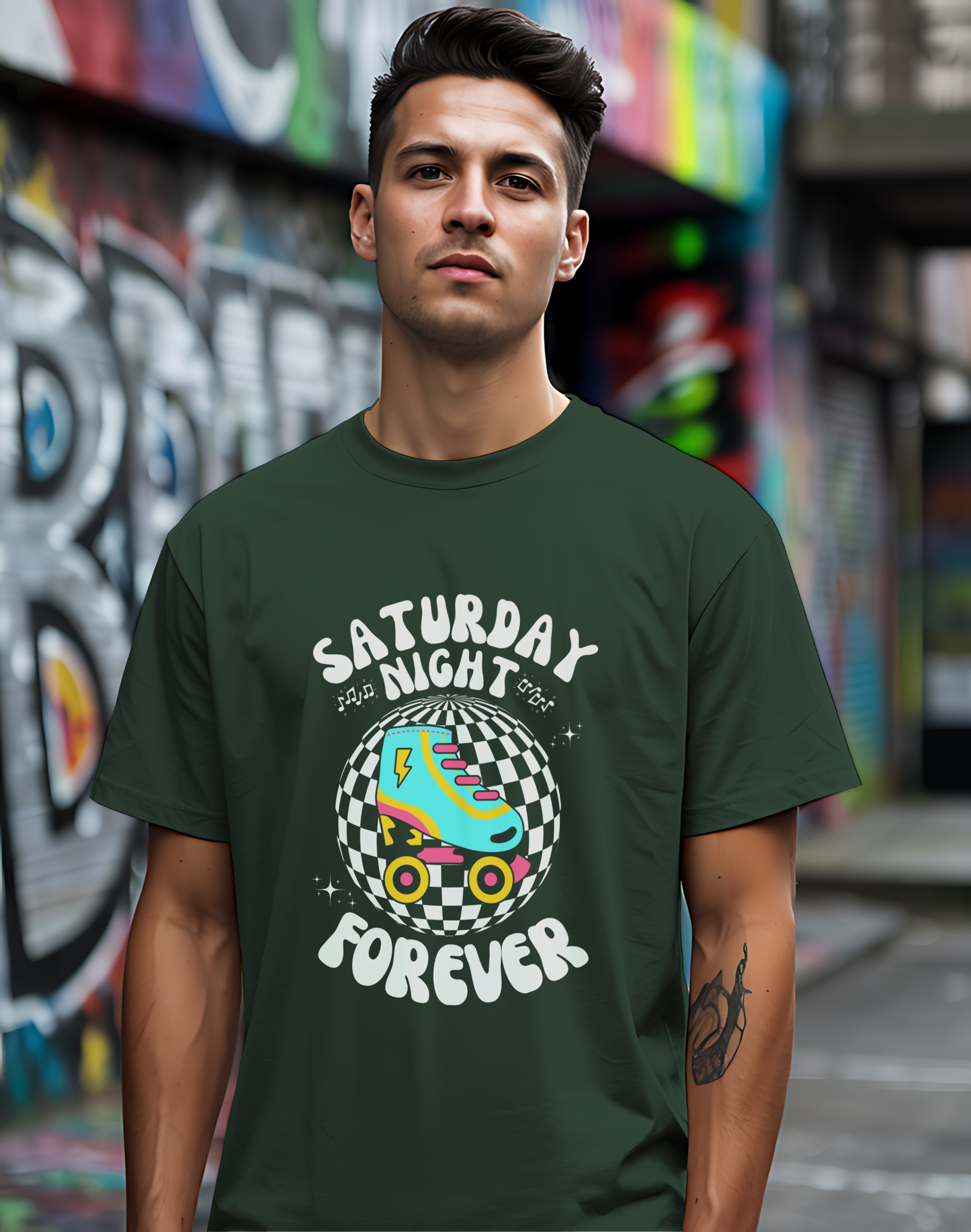 Saturday Night Tee 🕺 Retro Roller Skate Shirt