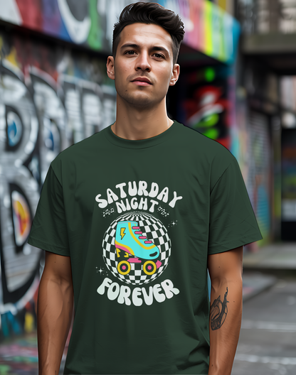 Saturday Night Tee 🕺 Retro Roller Skate Shirt