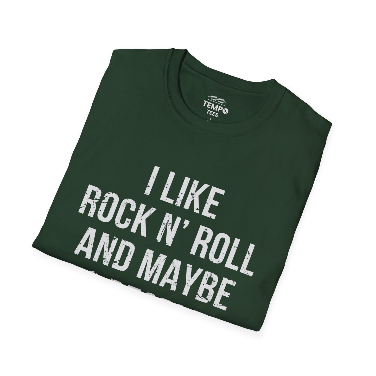 I Like Rock N' Roll and Maybe 3 People Tee 🎸 Bold Introverted Rock Shirt - Distressed Design