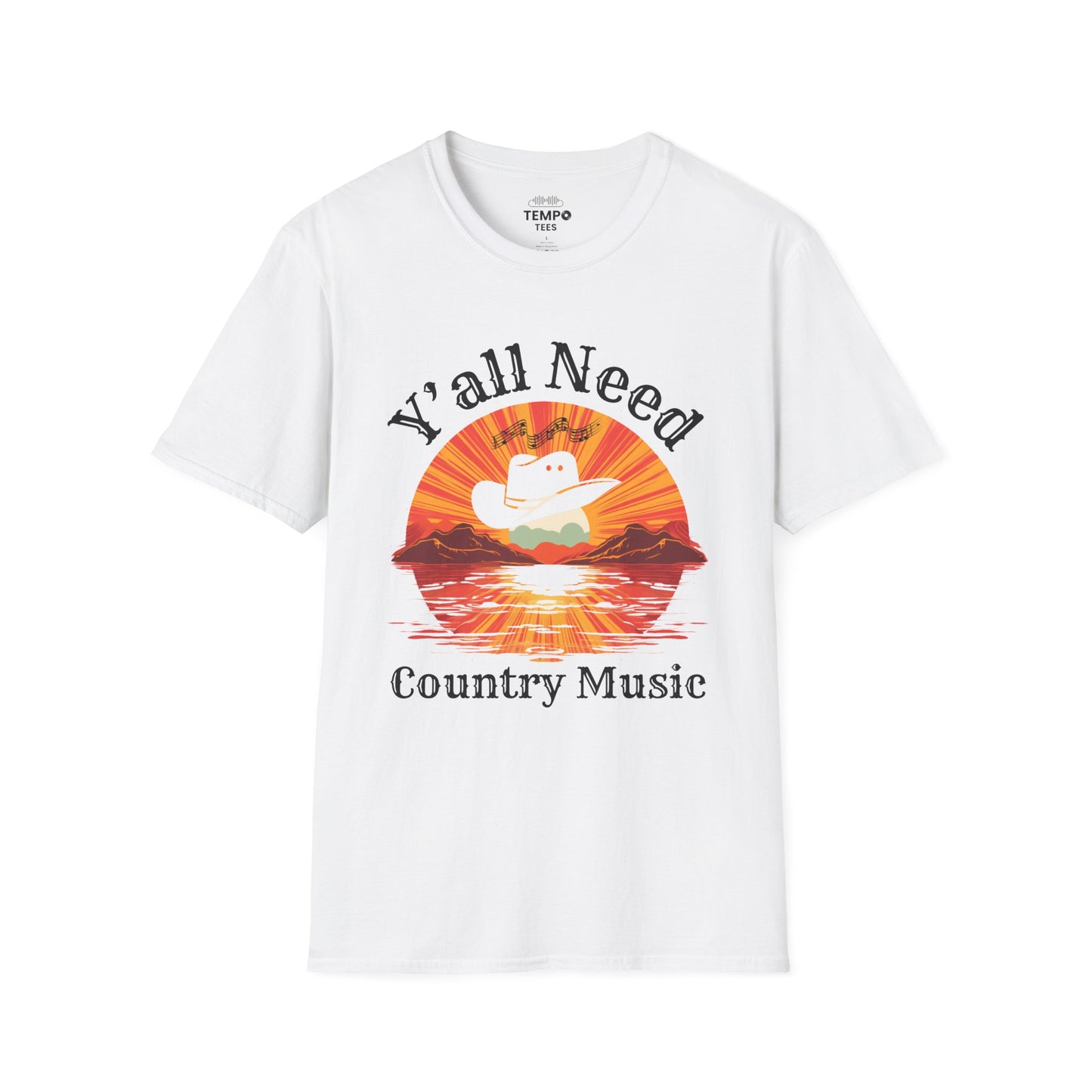 Y'all Need Country Tee 🤠🎶 Sunset Cowboy Hat Shirt