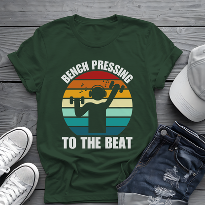 Bench Press Beat Tee 🏋️‍♂️ Music Workout Shirt