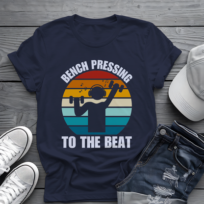 Bench Press Beat Tee 🏋️‍♂️ Music Workout Shirt