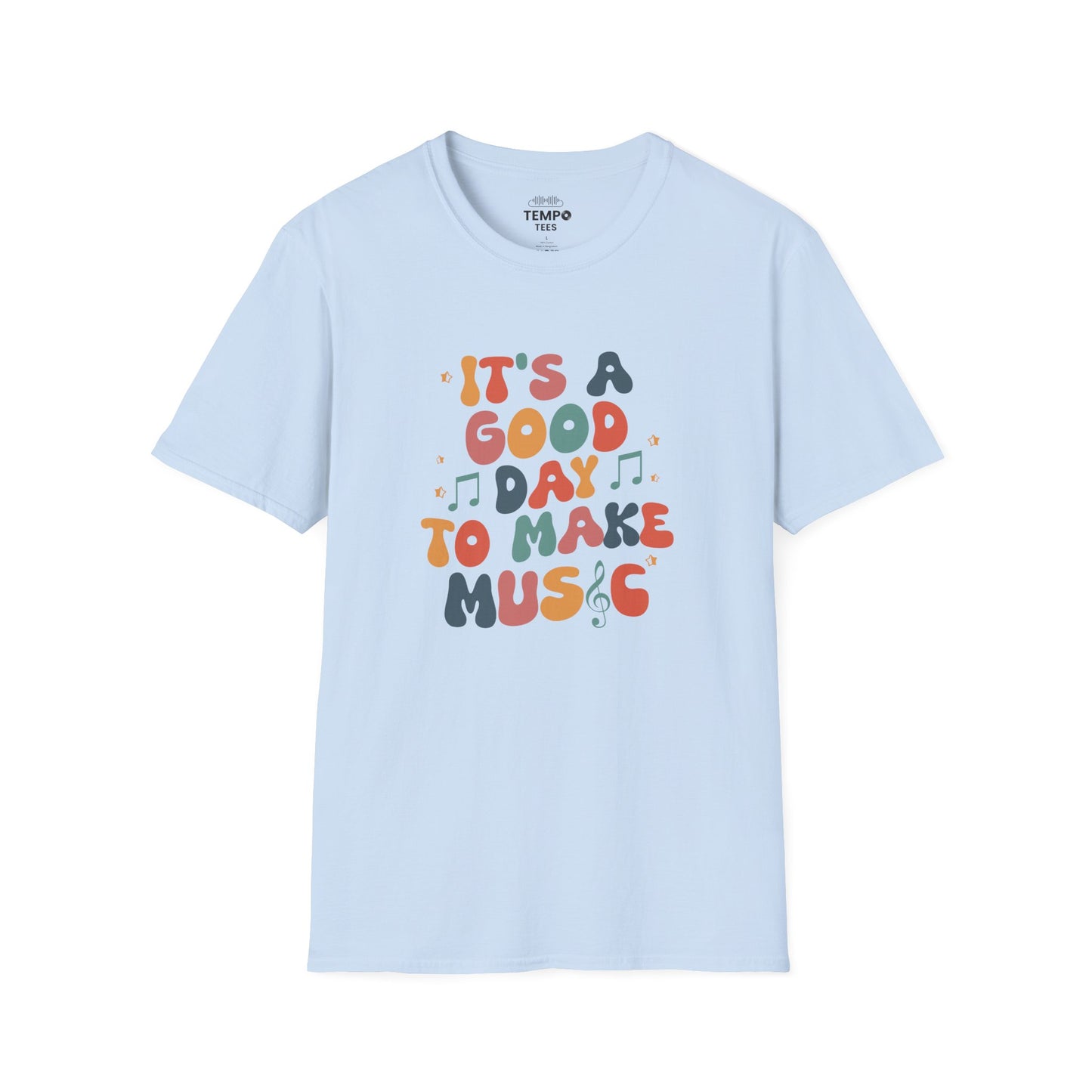 It's A Good Day To Make Music Tee 🎶 Retro Inspired Musician Shirt - Positive Vibes