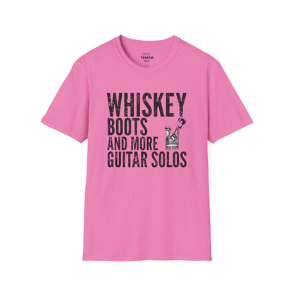 Whiskey Boots Guitar Tee 🥃🎸 Funny Country Music Shirt