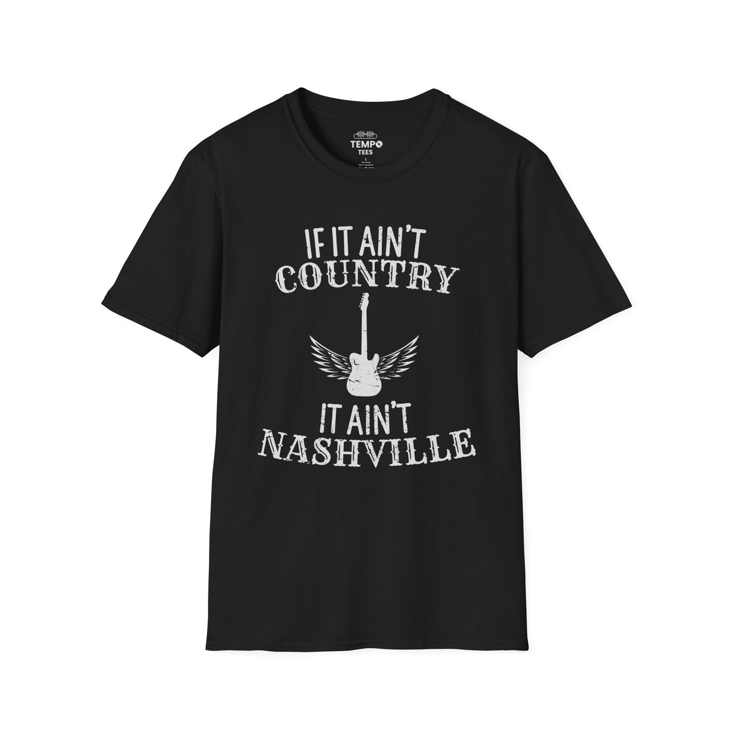 Country Nashville Tee 🎸 Wings Funny Music City Shirt