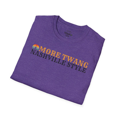 Nashville Twang Tee 🎸 Sunset Guitar - Funny Country Music Shirt