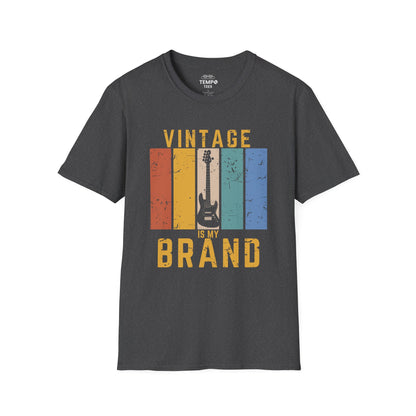 Vintage Is My Brand Tee 🎸 Retro Bass Guitar Shirt - Vintage Style Gift