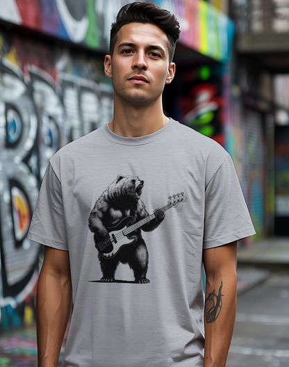 Bass Grizzly Bear Tee 🐻 Funny Music Shirt
