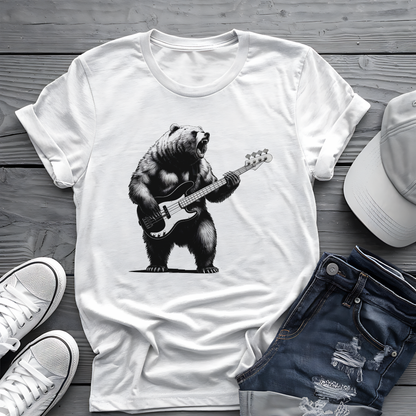 Bass Grizzly Bear Tee 🐻 Funny Music Shirt