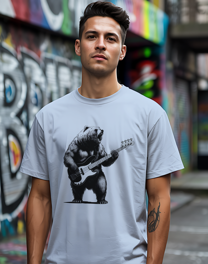 Bass Grizzly Bear Tee 🐻 Funny Music Shirt