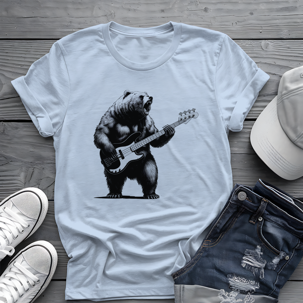 Bass Grizzly Bear Tee 🐻 Funny Music Shirt