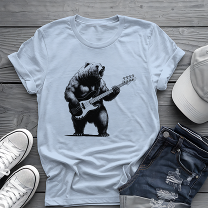 Bass Grizzly Bear Tee 🐻 Funny Music Shirt