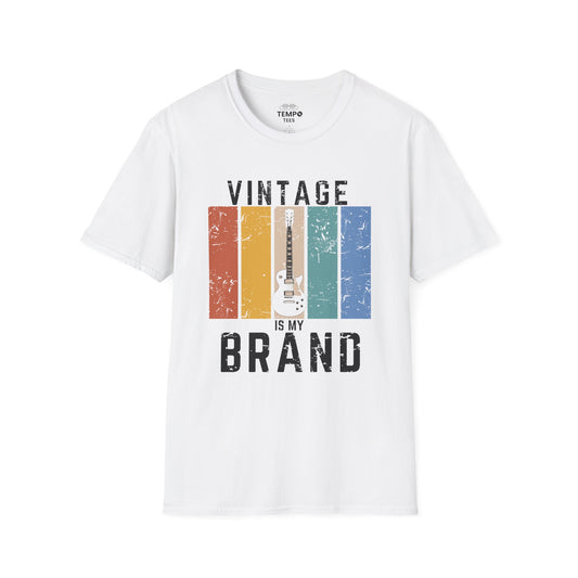 Vintage Is My Brand Tee 🎸 Retro Guitar Shirt - Vintage Style Gift