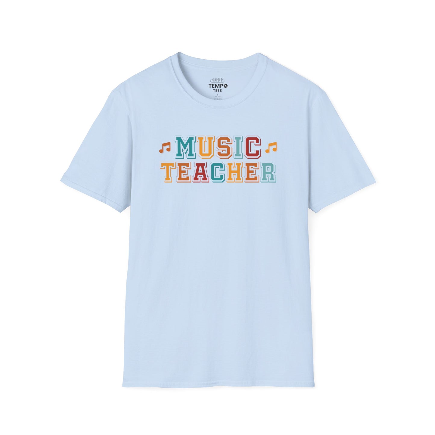 Retro Music Teacher Tee 🎶 Colorful Educator Shirt - Music Appreciation Gift