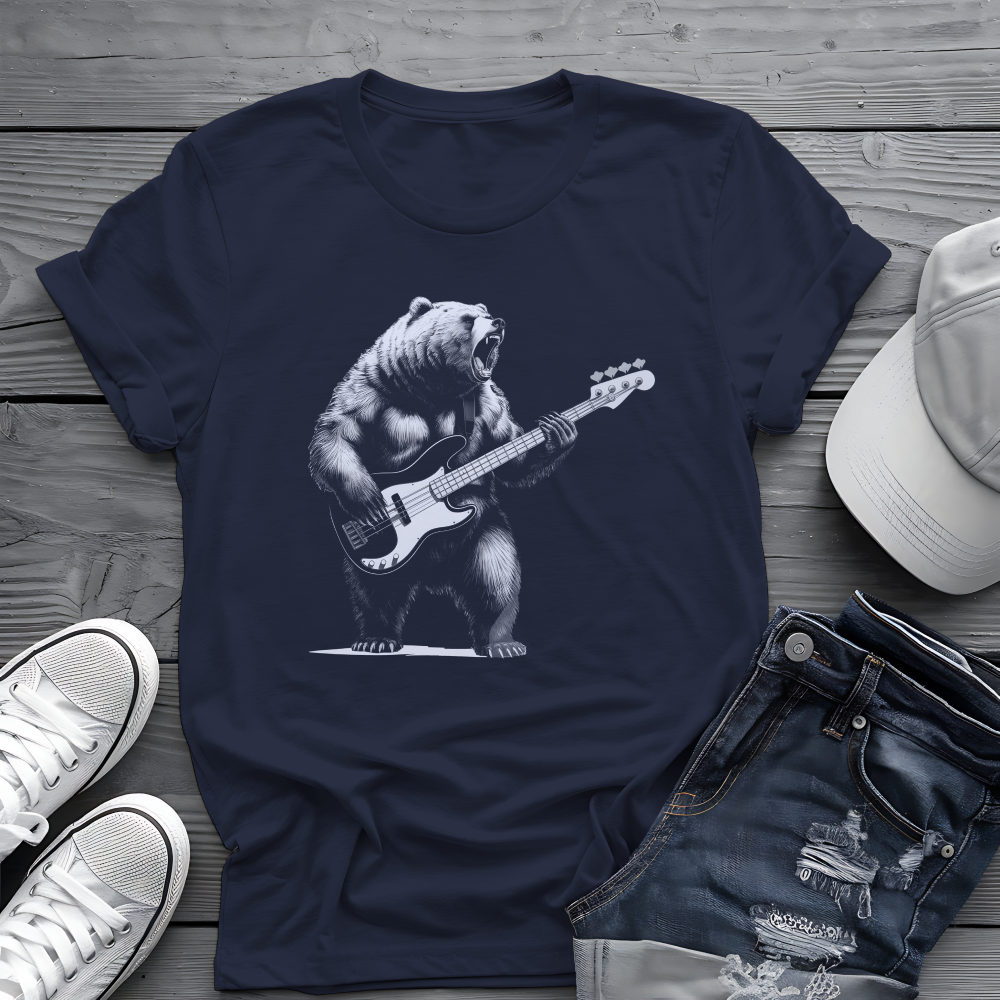 Bass Grizzly Bear Tee 🐻 Funny Music Shirt