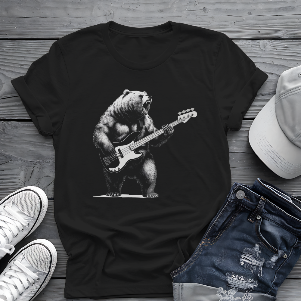 Bass Grizzly Bear Tee 🐻 Funny Music Shirt