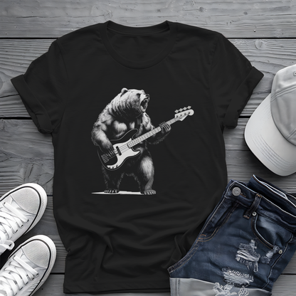 Bass Grizzly Bear Tee 🐻 Funny Music Shirt