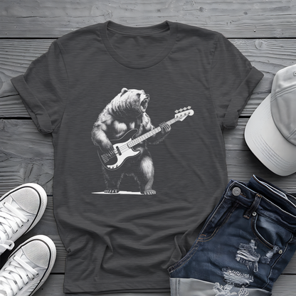 Bass Grizzly Bear Tee 🐻 Funny Music Shirt