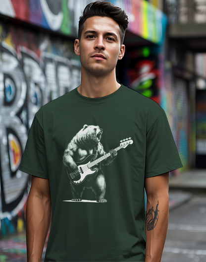 Bass Grizzly Bear Tee 🐻 Funny Music Shirt
