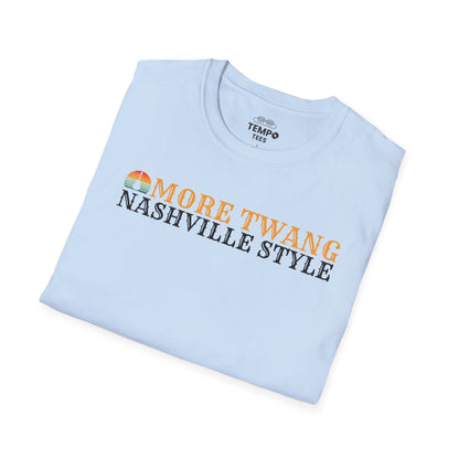 Nashville Twang Tee 🎸 Sunset Guitar - Funny Country Music Shirt