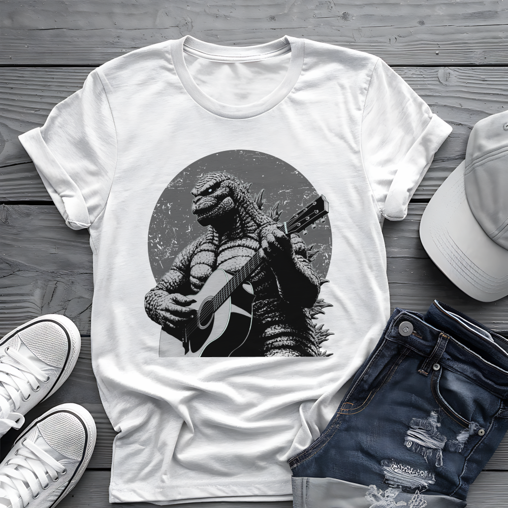 Godzilla Guitar Tee 🎸 Funny Music Shirt - Pop Culture Gift
