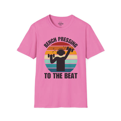 Bench Press Beat Tee 🏋️‍♂️ Music Workout Shirt