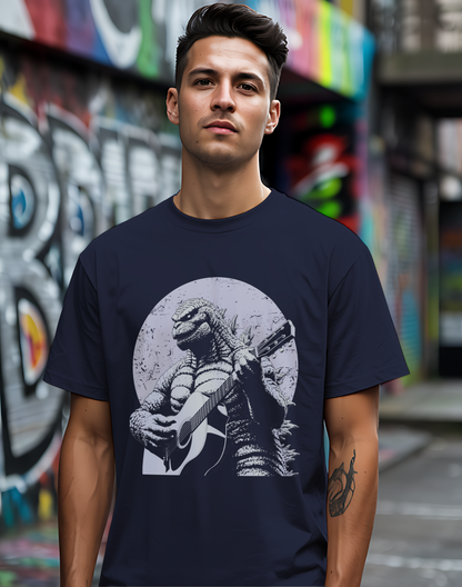 Godzilla Guitar Tee 🎸 Funny Music Shirt - Pop Culture Gift