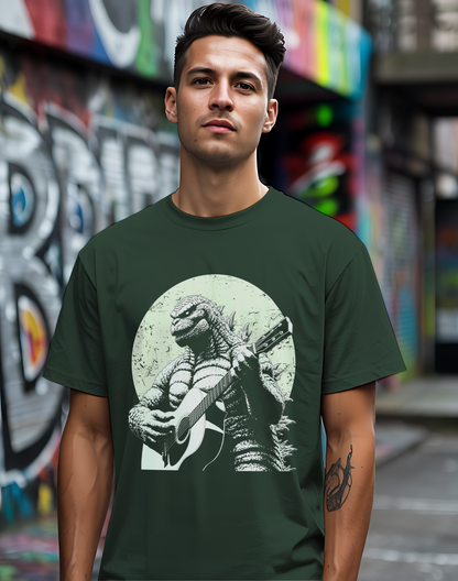 Godzilla Guitar Tee 🎸 Funny Music Shirt - Pop Culture Gift